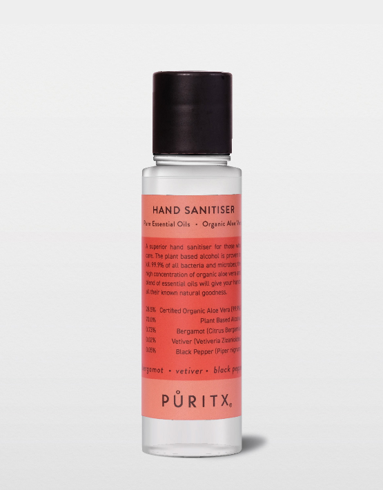 Puritx Aloe Vera Hand Sanitiser - Bergamot/Vetiver/Black Pepper