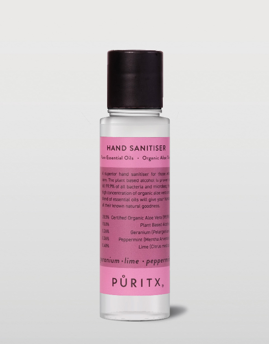Puritx Aloe Vera Hand Sanitiser - Geranium/Lime/Peppermint