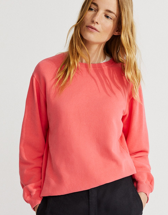 fuchsia pink sweatshirt