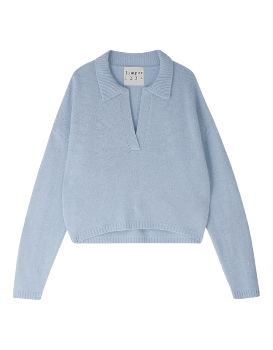 JUMPER 1234 Crop Collar Jumper Cement Amelie